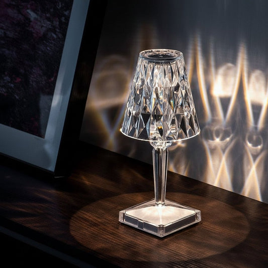Colorful Glass Desk Lamp Portable Dimmable LED Light - VogeLuxe