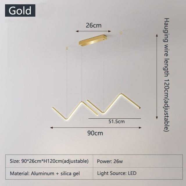 Modern Triangle Hanging LED Light