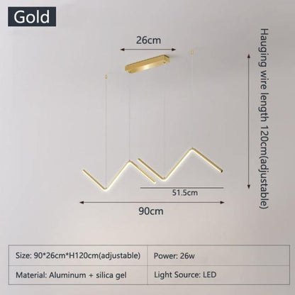 Modern Triangle Hanging LED Light