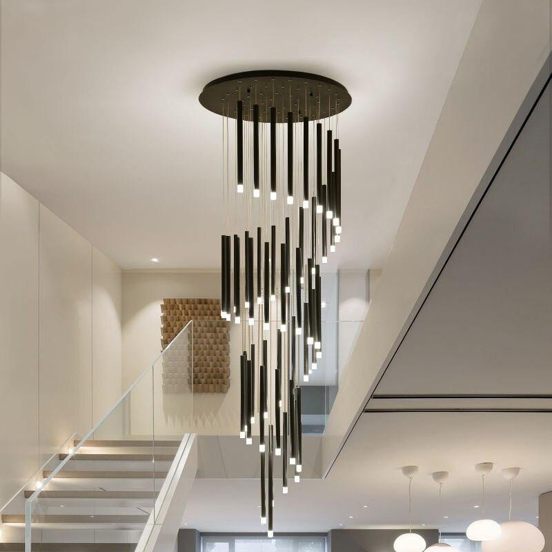 Modern Black Crystal Ceiling Light - VogeLuxe