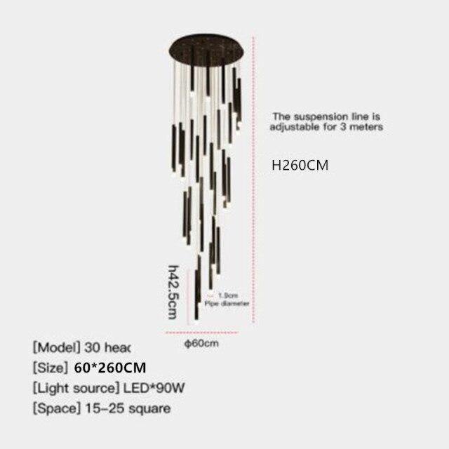 Modern Black Crystal Ceiling Light