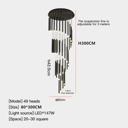 Modern Black Crystal Ceiling Light