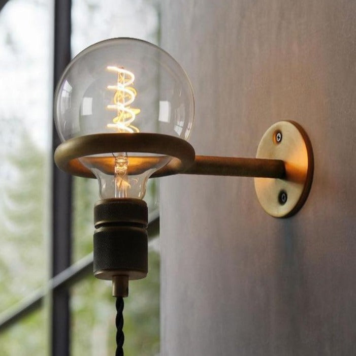 Rustic Metal Plug-In Wall Light - VogeLuxe