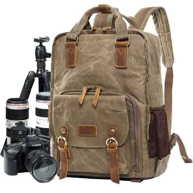 Waterproof Canvas Travel Camera Bag - VogeLuxe