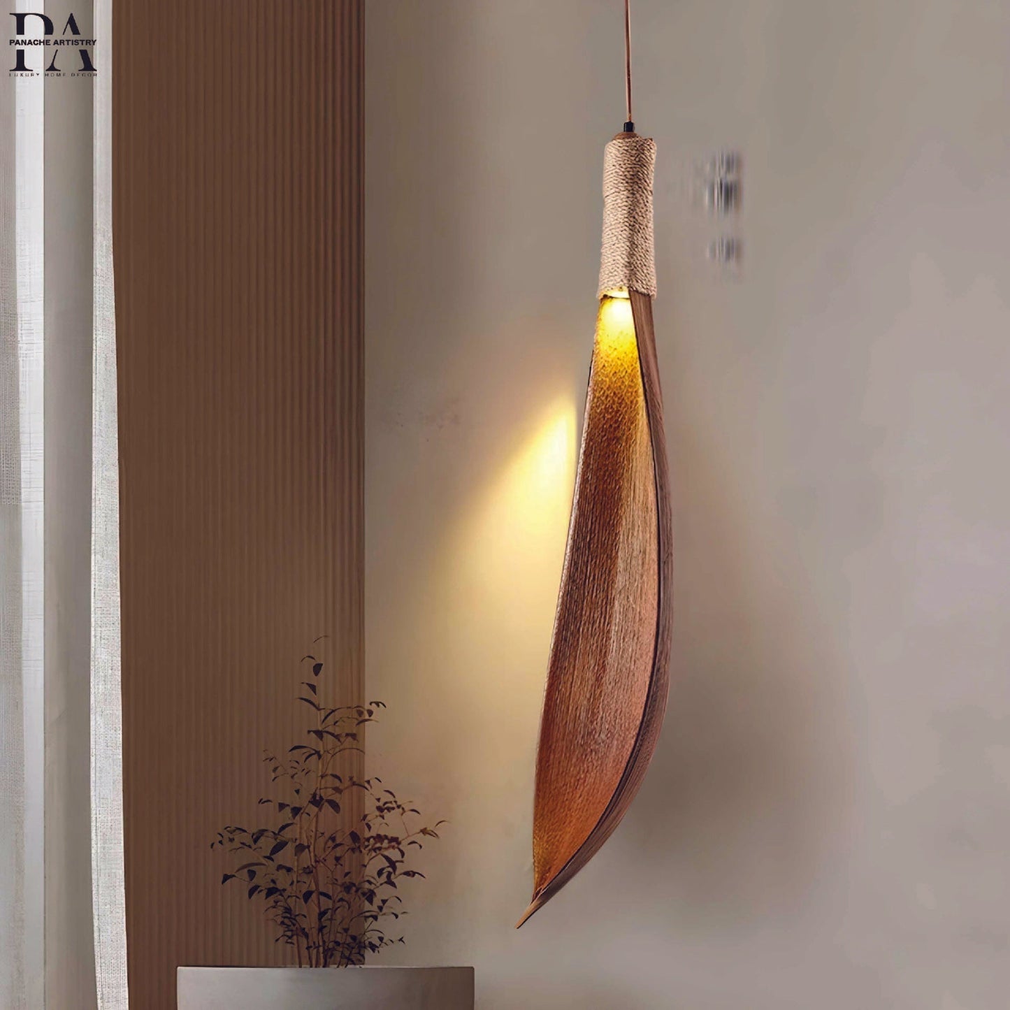 Green Leaf Hanging Lamp - VogeLuxe