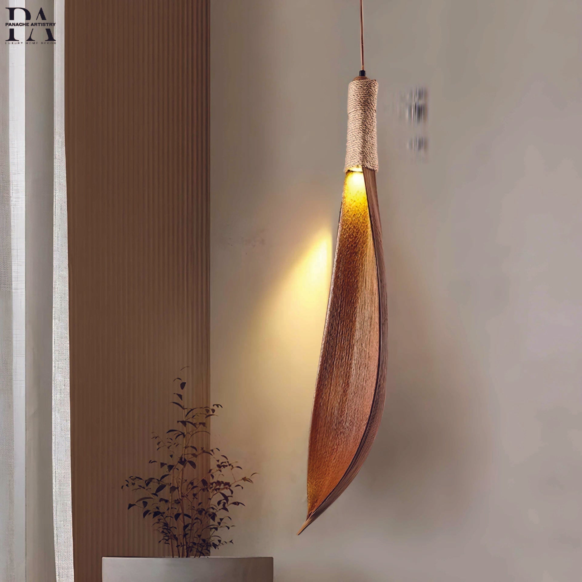 Green Leaf Hanging Lamp - VogeLuxe