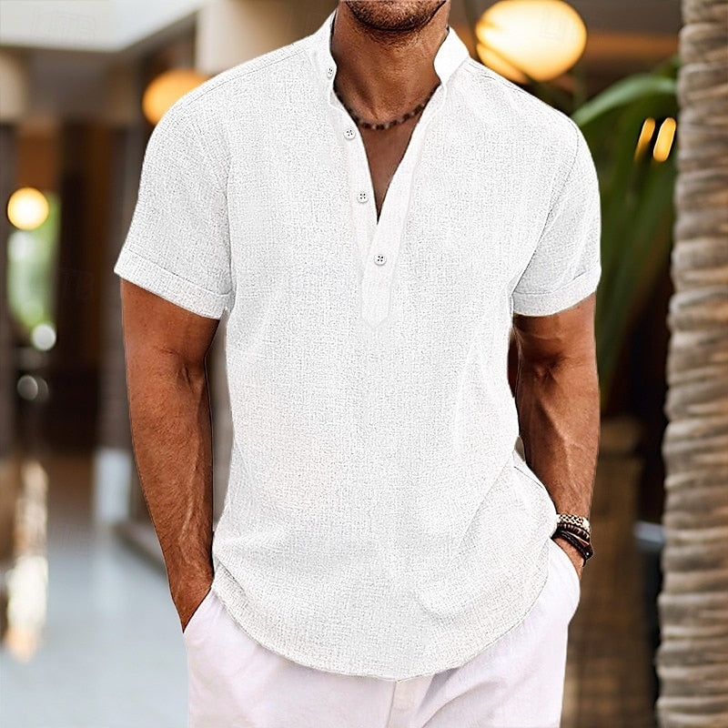 Slim Fit Casual Mens Short Sleeve Shirt