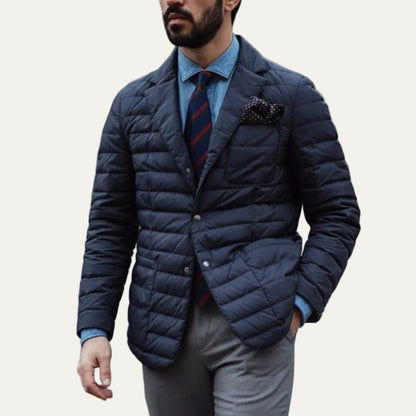 VogeLuxe | Men’s Quilted Blazer Style Puffer Jacket