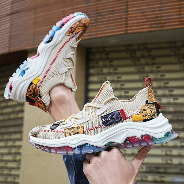 Women's Fashionable Chunky Sole Sneakers - VogeLuxe