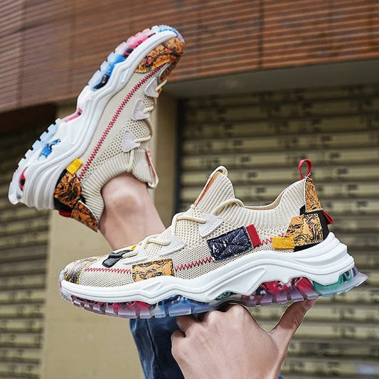 Women's Fashionable Chunky Sole Sneakers - VogeLuxe