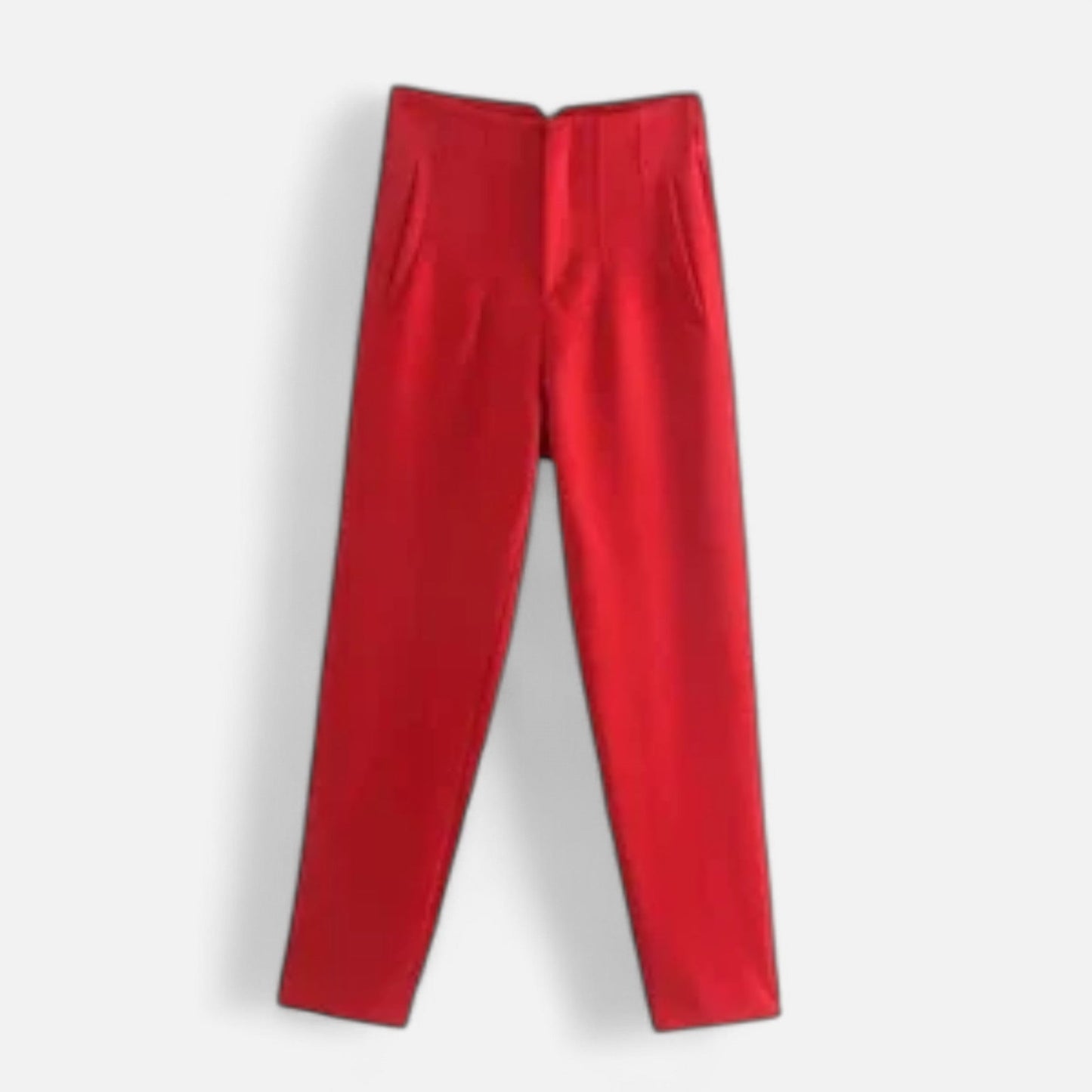 Elegant High Waist Slim Fit Women's Trousers