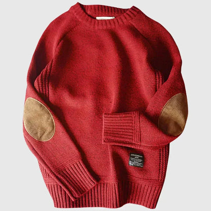 VogeLuxe | Men’s Raglan Sleeve Knit Crewneck Sweater