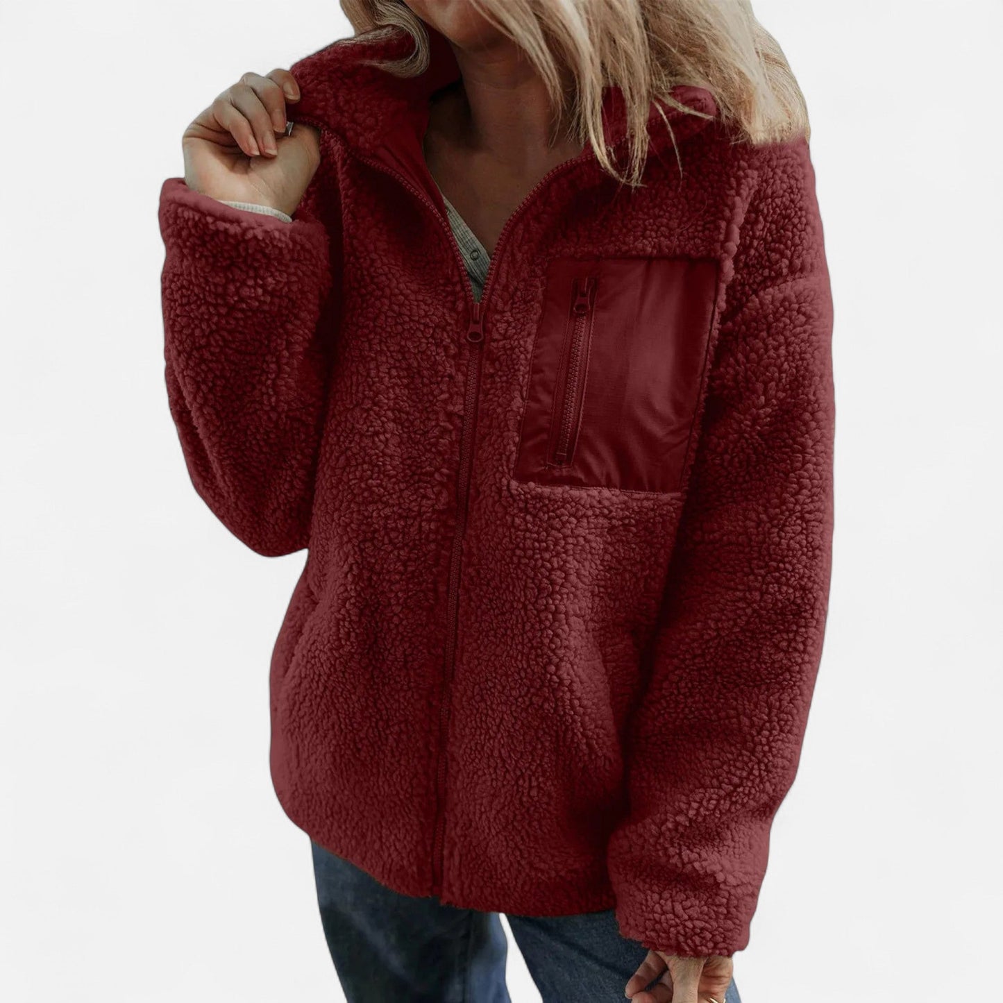 Warm Ladies Faux Fur Parka Coat