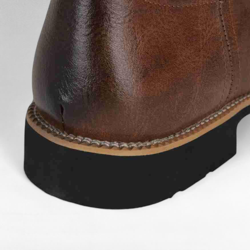 VogeLuxe | Men’s Square Toe Cowboy Boots with Stitched Shaft