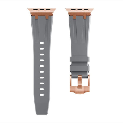 Durable Rubber Strap For Apple Watch With Metal Buckle