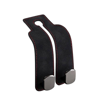 Premium Leather Car Backseat Hanger Hooks