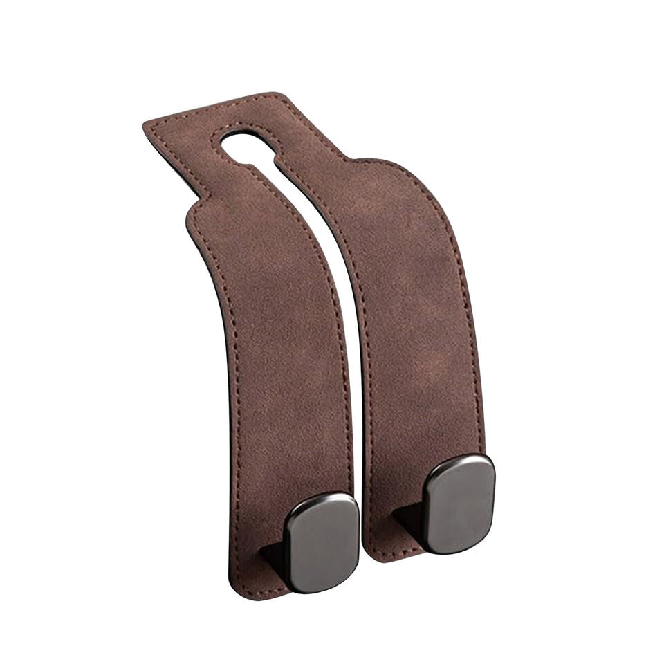 Premium Leather Car Backseat Hanger Hooks