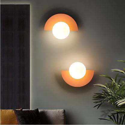 Contemporary Half Circle LED Wall Lamp Warm Ambient Lighting
