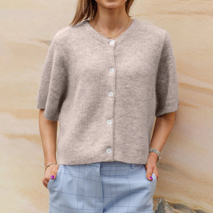 Chic Casual Women's Short Sleeve Sweater