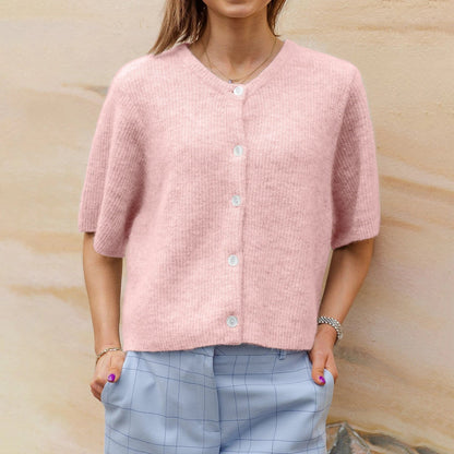 Chic Casual Women's Short Sleeve Sweater