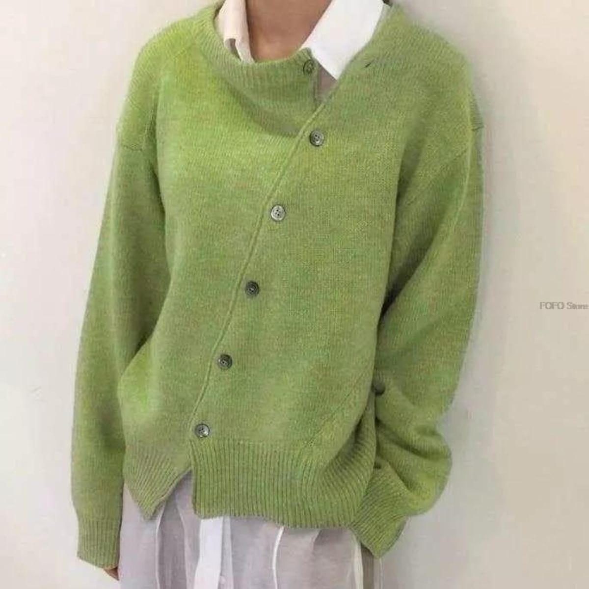 Cozy Women's Large Knit Cardigan Sweater
