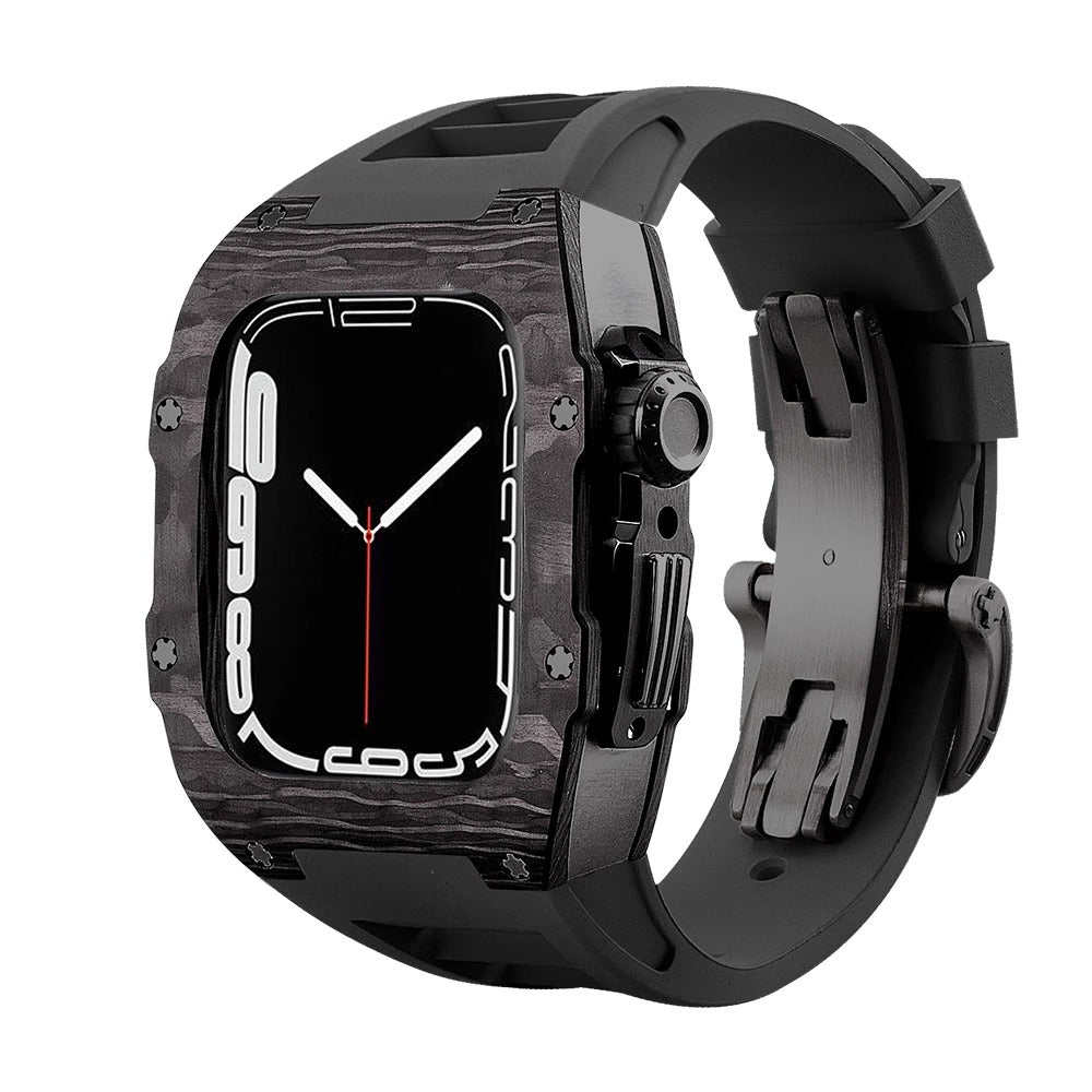 Slim Carbon Fiber Apple Watch Case Cover - BritishElegance
