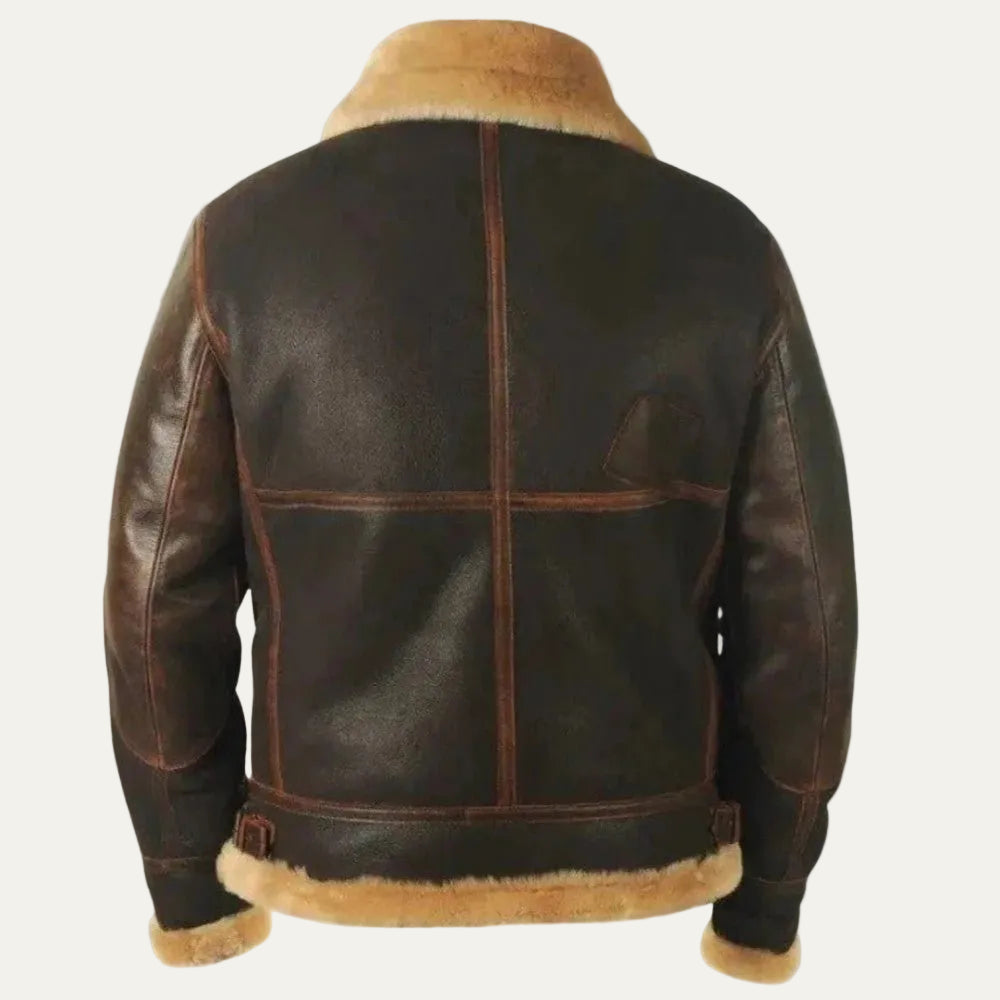 VogeLuxe | Men’s Heavy Duty Shearling Aviator Jacket