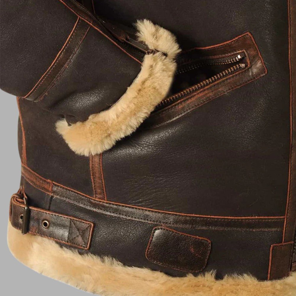 VogeLuxe | Men’s Heavy Duty Shearling Aviator Jacket