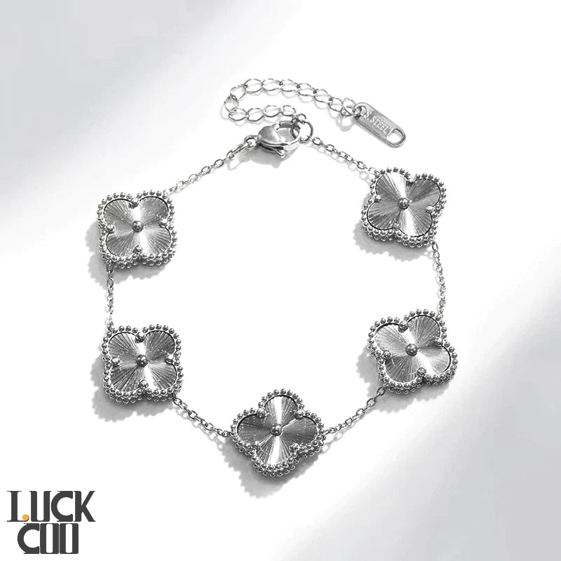 Delicate Flower Charm Gold Plated Ladies Bracelet