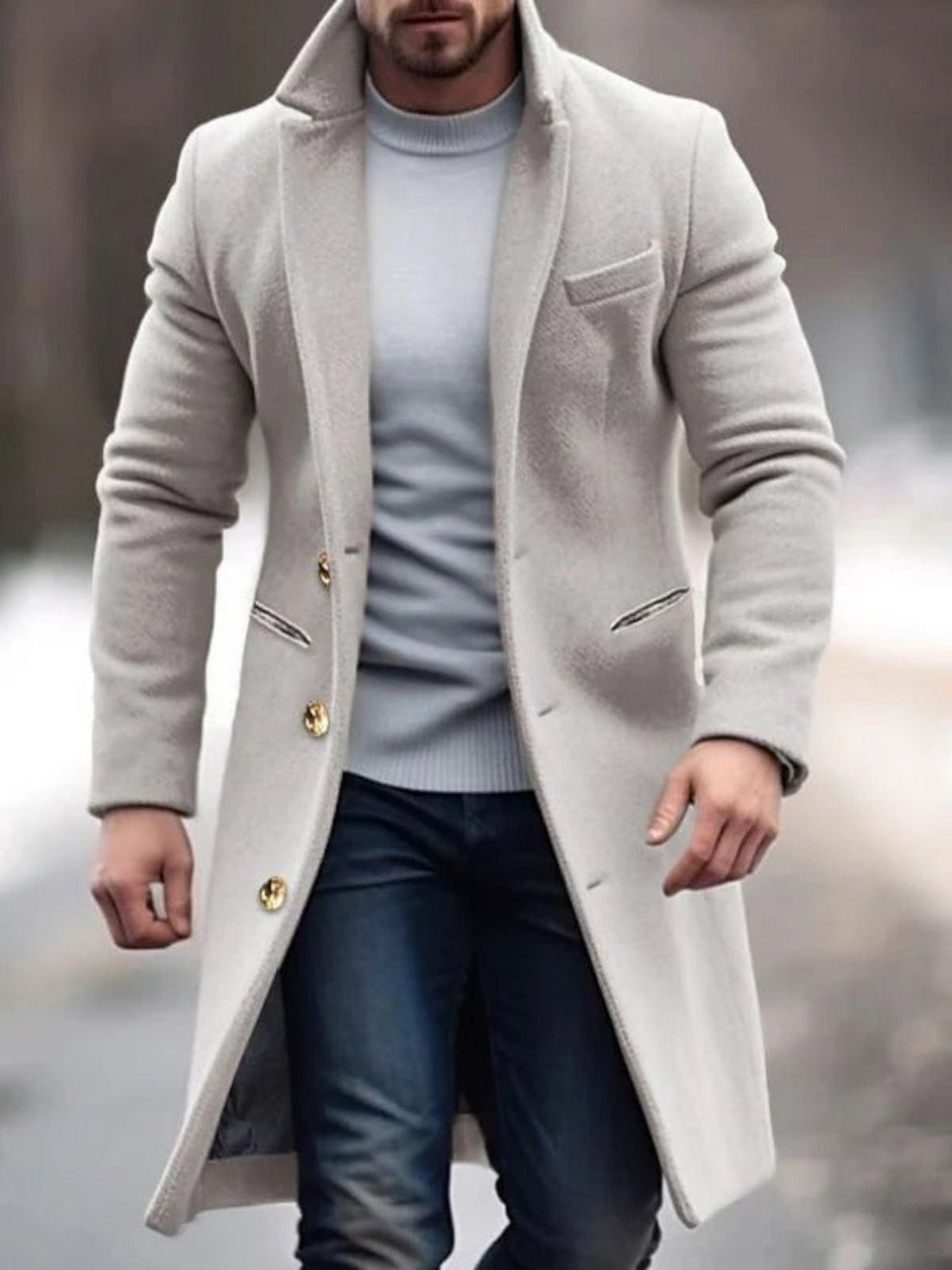 Warm Men's Parka Winter Jacket
