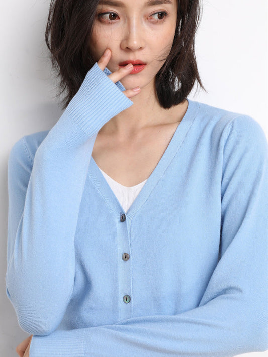 Cozy Women's Open Front Long Sleeve Cardigan Sweater - VogeLuxe