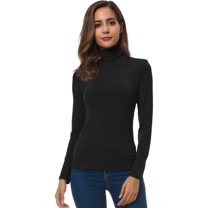 Warm Women's Long Sleeve Fitted Winter Top