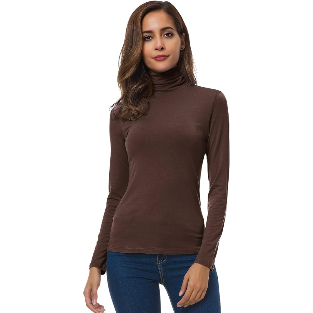 Warm Women's Long Sleeve Fitted Winter Top