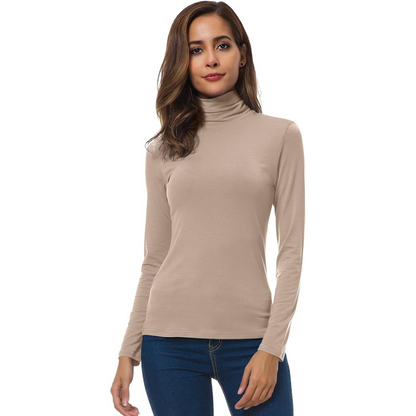 Warm Women's Long Sleeve Fitted Winter Top
