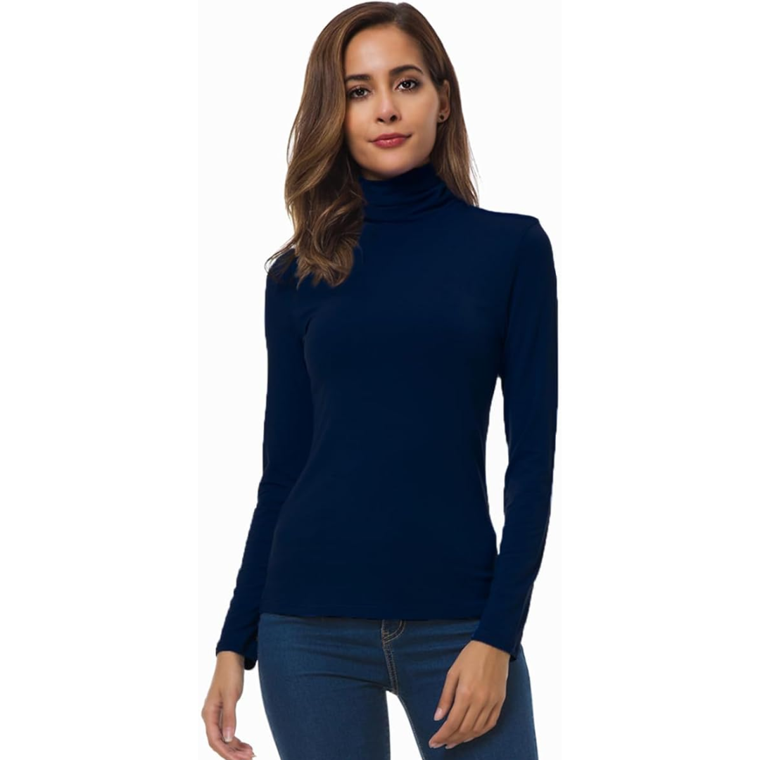 Warm Women's Long Sleeve Fitted Winter Top