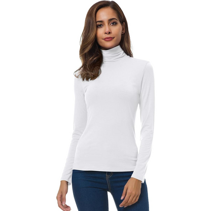 Warm Women's Long Sleeve Fitted Winter Top