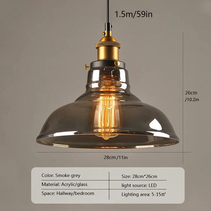 Vintage Glass Drop Light Fixture for Homes