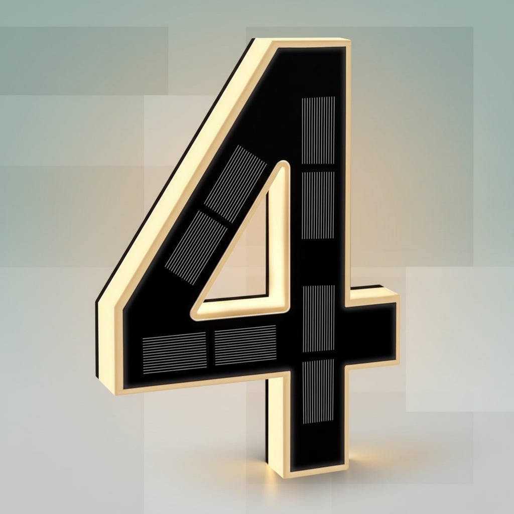 Bright LED Illuminated House Number Sign Outdoor