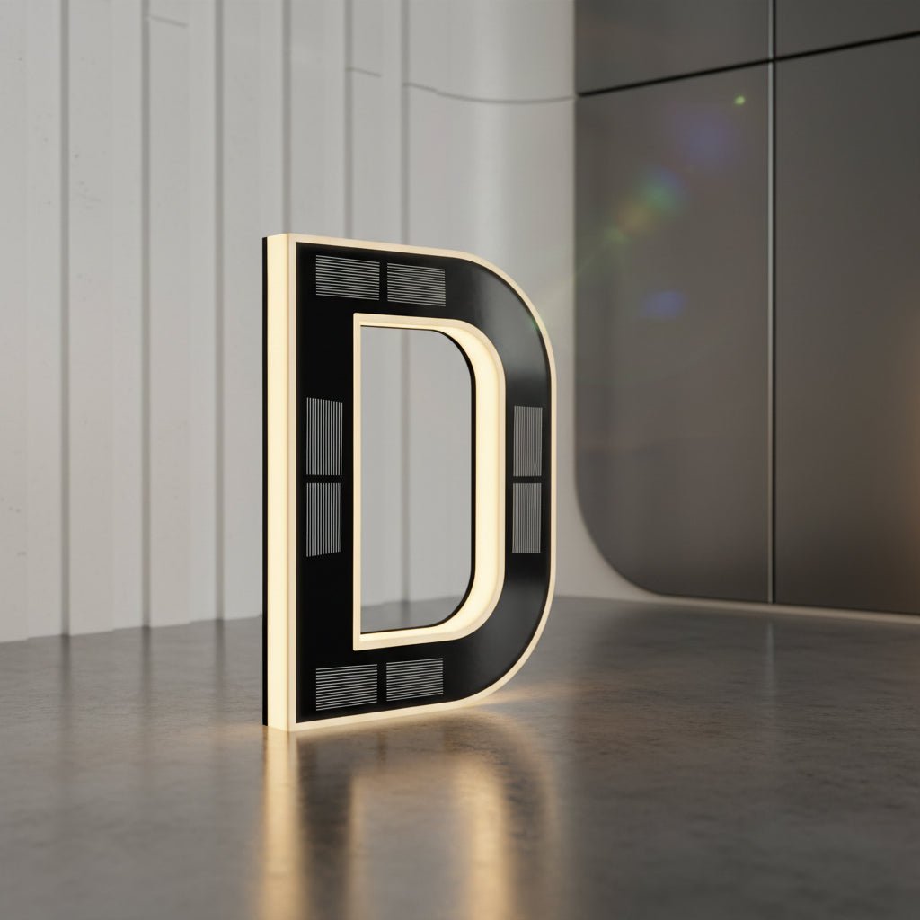 Bright LED Illuminated House Number Sign Outdoor