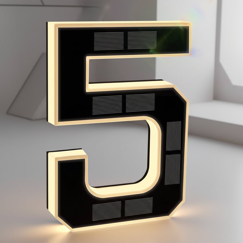 Bright LED Illuminated House Number Sign Outdoor