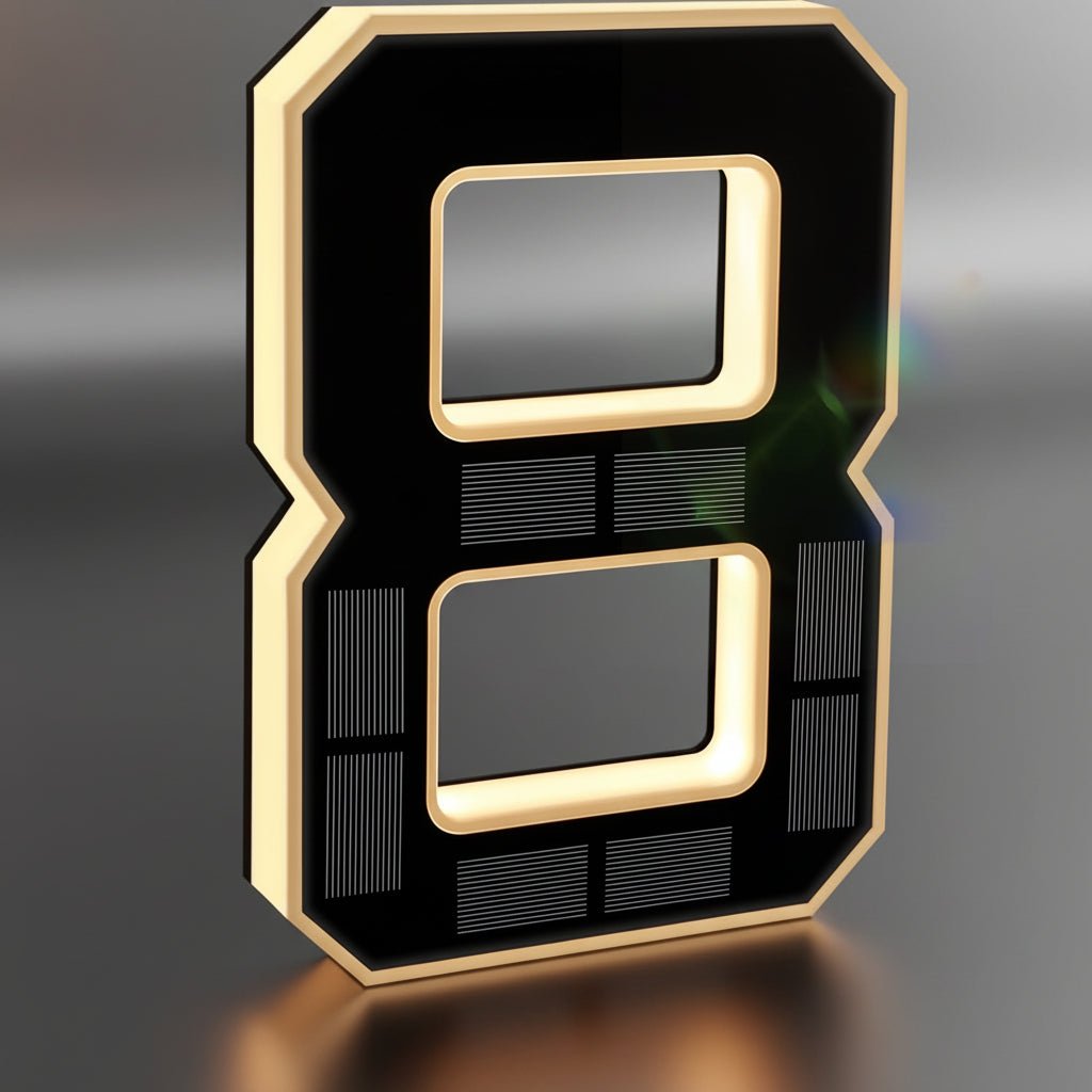 Bright LED Illuminated House Number Sign Outdoor
