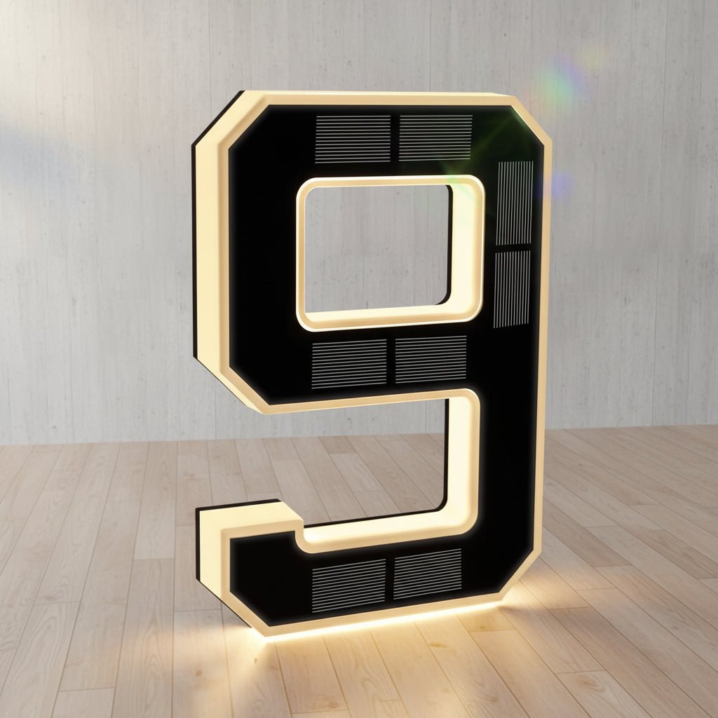 Bright LED Illuminated House Number Sign Outdoor