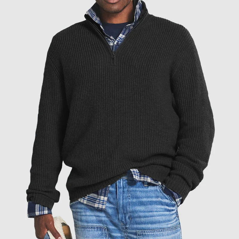 Cozy Zip Up Sweater For Men - BritishElegance