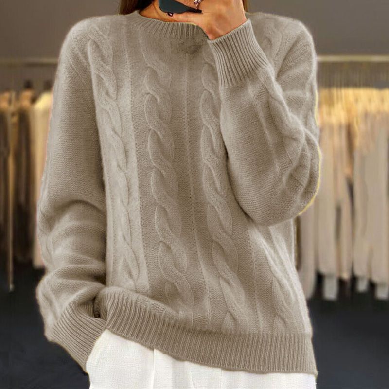 Warm Women's Winter Sweater with Unique Design