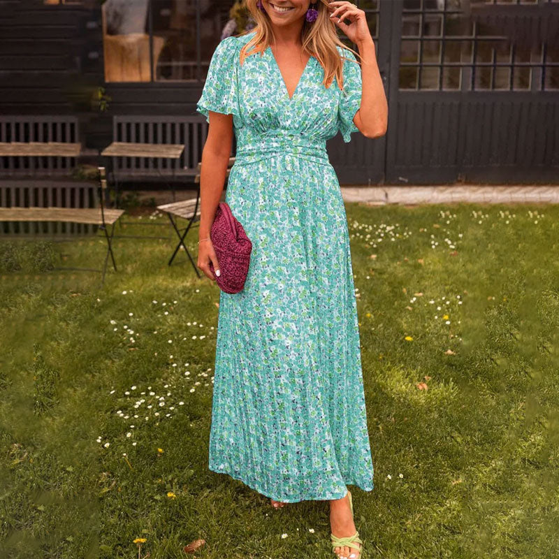 Stylish V-Neck Dress for Ladies