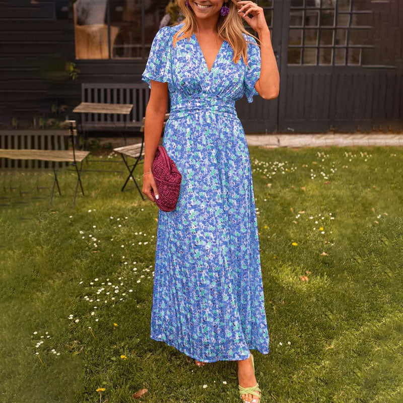 Stylish V-Neck Dress for Ladies