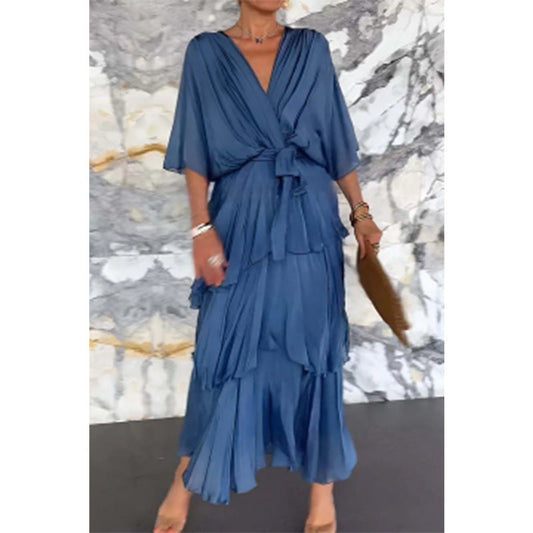 Beautiful Flowing Maxi Evening Dress - VogeLuxe