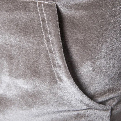 VogeLuxe | Men’s Velvet Pullover Hoodie with Kangaroo Pocket