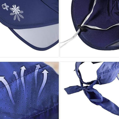 VogeLuxe | Women’s Foldable Wide Brim Sun Hat with Ponytail Opening