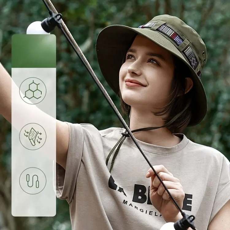 VogeLuxe | Women’s Wide Brim Sun Bucket Hat With Chin Strap